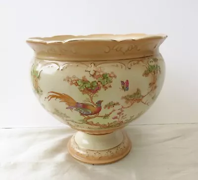 Buy Antique Crown Ducal Ware A.G.R & Co Ltd Porcelain Pheasant Butterfly Plant Pot • 59£