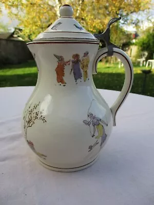 Buy Antique French Sarreguemines  Les Enfants Richard  Froment Large Tea Coffee Pot • 143.93£