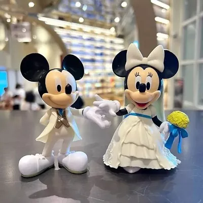 Buy Disneys Mickey Minnie Wedding Mouse Figures Bride Groom Cake Topper Ring Gift • 15.99£