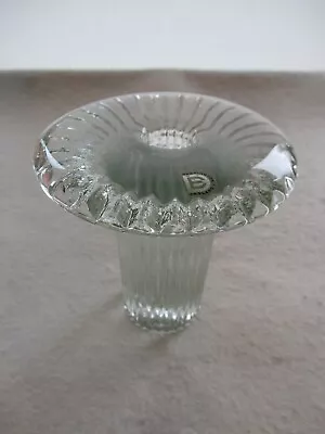 Buy Vintage Dartington Frank Thrower Clear Ribbed Glass Candle Holder • 7£