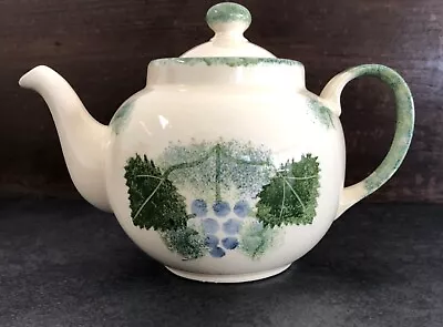 Buy Vintage Poole Pottery Vineyard Teapot. Pristine Condition. 2 1/2 Pint Capacity. • 28£