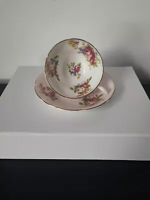 Buy Vintage Collection - Pretty Pink Foley Teacup And Saucer With Roses £12 • 12£