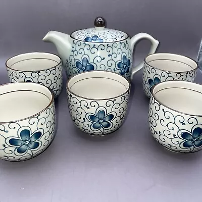 Buy NAGOYA Teapot Set With 5 Cups Ceramic Ware Hand Painted Japan • 33.80£