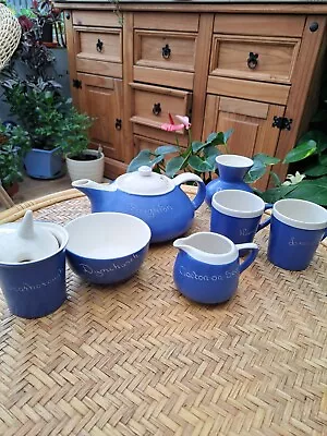 Buy Fosters Studio Pottery Teaset.Vintage Blue And White • 15£
