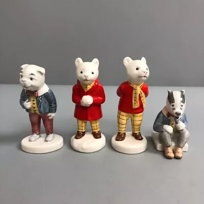 Buy Beswick Rupert & Friends Figurines Set X4 Vintage 1981 Pug Badger Bone China -CP • 19.99£