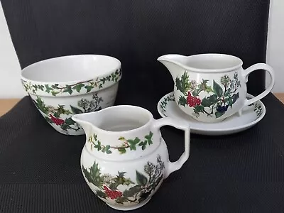 Buy Set Of 3 Portmeirion Holly And Ivy Dishes • 55£