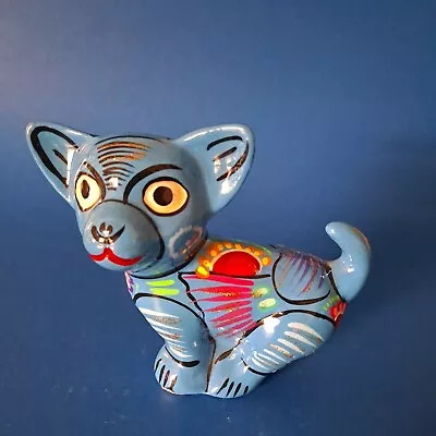 Buy Mexican Pottery Chihuahua Dog Hand Painted Blue Floral • 16.77£