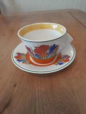 Buy  Clarice Cliff Crocus, Stamford Design Cup And Saucer In Superb Condition. • 30£