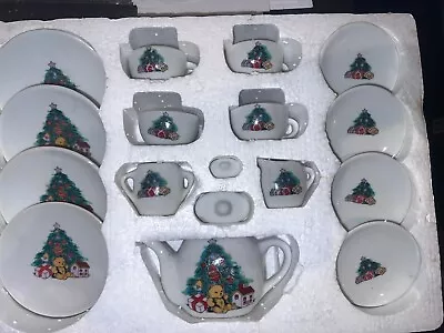 Buy New Vintage ABC 17 Pcs Christmas  China Tea Set For Children • 11.67£