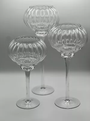 Buy Clear Votive Candle Holders, Set Of 3: 10 , 12 , 14  Tall • 23.30£