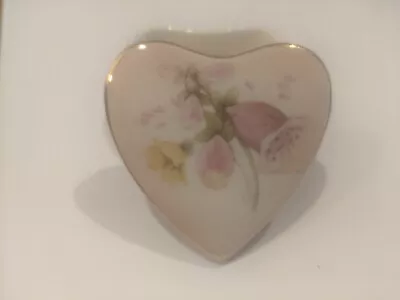 Buy Vintage Spode Bone China Heart-shape Trinket Box Flowers Made In England GUC • 32.61£