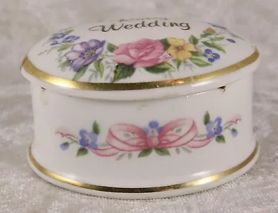 Buy Ayshford Small Trinket Box Pill Box 2 Inches Across Ruby Wedding Floral Design • 2.50£