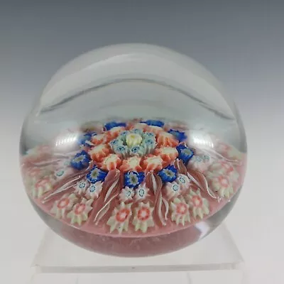 Buy Strathearn #P7 Scottish Millefiori Lattice Pink Glass Paperweight • 30£