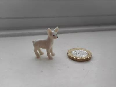 Buy Chihuahua - Beautiful, Miniature Pottery Standing Pure White Chihuahua • 2£