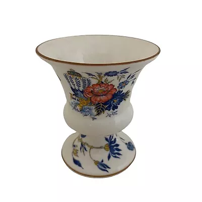 Buy Vintage Crown Staffordshire Penang Flower Vase Urn White Blue Floral Bone China • 9.10£