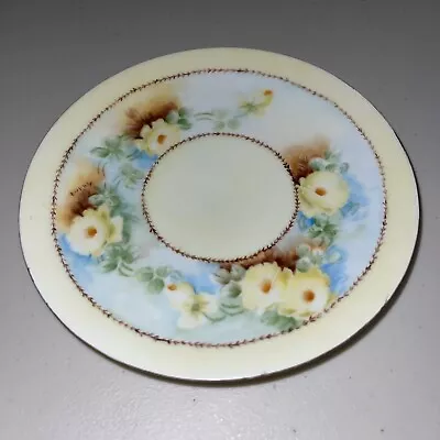 Buy Vintage Hand Painted Porcelain Bavarian China Plate Yellow Flowers 6.75” • 18.64£