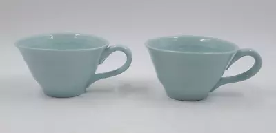 Buy Sophie Conran For Portmeirion Tea Cup Set Of 2 Ripple Sage Green Design 220ml • 14.99£