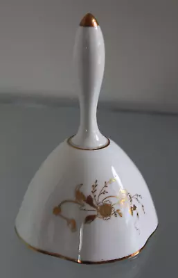 Buy Hammersley & Co. Bone China Hand Bell White & Gold Floral 14cm • 9.95£