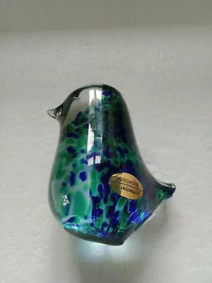 Buy Wedgwood Blue Green Mottled Speckled Glass Bird Paperweight Broken Tail • 6.99£