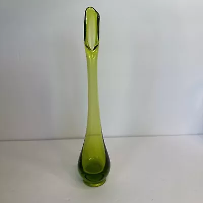 Buy Vintage  Green Swung Vase Bud Vase. No Chips Or Cracks • 32.67£