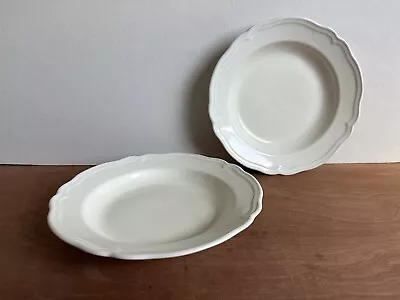 Buy 2 IKEA Arv Cream Scalloped Edge Pasta/Soup Bowls. Discontinued. Great Condition • 19.95£