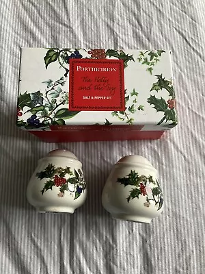 Buy Portmerion Salt And Pepper Set  Boxed Holly And The Ivy • 12.95£