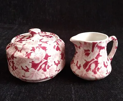 Buy Vintage 1950s Mayer China Arbor Red Covered Sugar & Creamer Set Beaver Falls PA • 37.27£