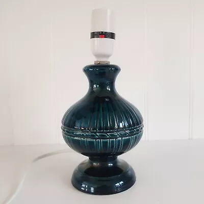 Buy Small Vintage Retro Sylvac Dark Blue Pottery Table Lamp 1297 - 23cm Tall • 17£