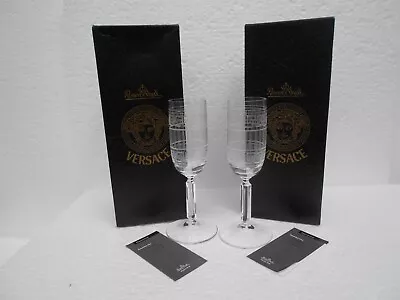 Buy A Matching Pair Of Port/Sherry Glasses  Rosenthal Crystal ~ Versace Meandre • 110£