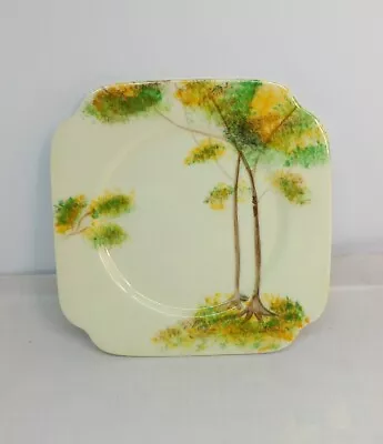Buy Stunning Art Deco Bell China 6  Tree Blossom Square Side Plate Vintage • 6.99£