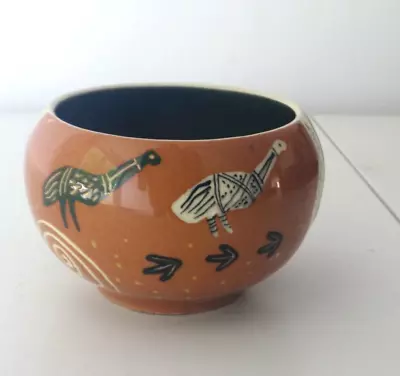 Buy MARTIN BOYD Australia Aboriginal Art Tribal Dancers Emu Birds Ceramic Small Bowl • 17.99£