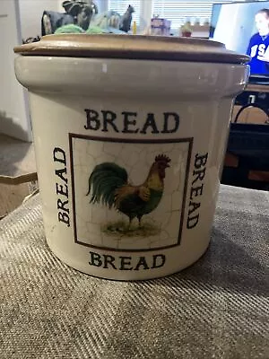 Buy Cloverleaf Farm Animals Bread Crock TG Green Cockerel Design See Description • 15£