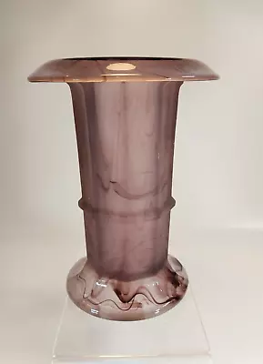 Buy Davidson Cloud Glass Purple Column Vase 279D Art Deco Style Vintage Home Décor B • 20£
