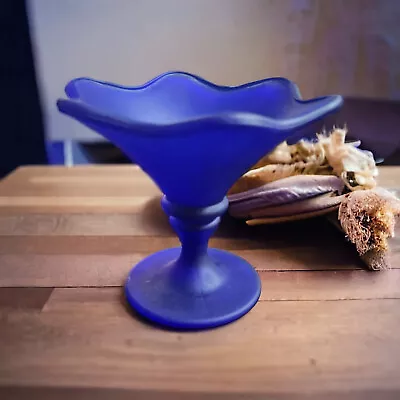 Buy Vintage Dark Blue Glass Decorative Beauty-Shaped Object Elegant • 16.40£
