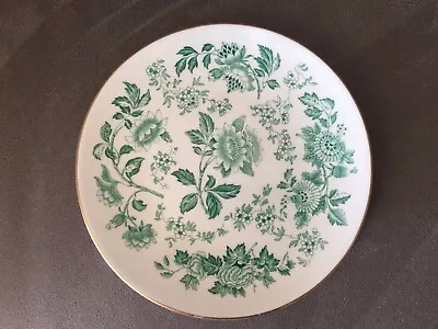Buy Vintage Wedgewood Green Floral Design 9.5 Inch Plate. • 5.99£