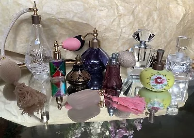Buy Crystal Caithness Perfume Bottle Bundle X 9 To Be Refilled & Collectable • 18.99£