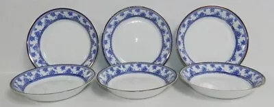 Buy 6 Vintage Stanley Pottery 9  Plates Torbrex Pattern Blue White Dinnerware • 23.29£