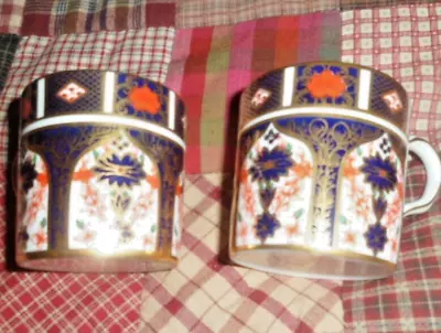 Buy 2 X Royal Crown Derby 1128 Old Imari Coffee Cans / Cups • 50£