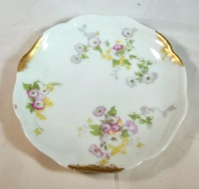 Buy Depose France Limoges China Pastel Morning Glory Floral Decoration Butter Pat! • 9.33£