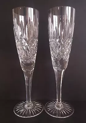 Buy Set Of 2 Stuart Crystal  Shaftesbury  Cut Large Champagne Flute Glasses Signed • 47.99£