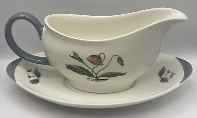 Buy Wedgwood Pottery Mayfield Classic Grey Gravy Boat And Saucer • 9.99£