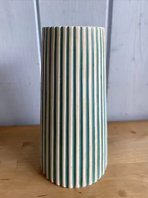 Buy Vintage Small Hornsea Pottery Classic Green Striped Vase – Some Marks • 26£