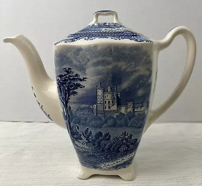 Buy Johnson Bros. England China Teapot Blue & White England Old Britain Castles 7.5  • 83.83£