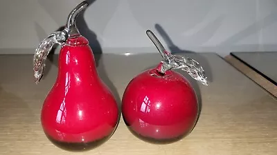 Buy Glass Apple And Pear Ornaments • 20£