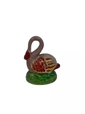 Buy Antique Early Staffordshire 1810 Hollow Swan Figurine • 102.51£