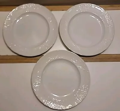 Buy (3) Johnson Brothers RICHMOND WHITE Trellis 10 3/8  Dinner Plates  ENGLAND • 65.23£