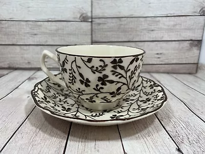 Buy Laura Ashley Susanna Campion / Johnson Brothers Cream & Brown China Cup & Saucer • 10.95£