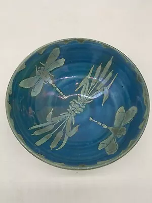 Buy A Jonathan Chiswell Jones Studio Art Pottery Lustre Dragonfly Bowl Signed • 152£