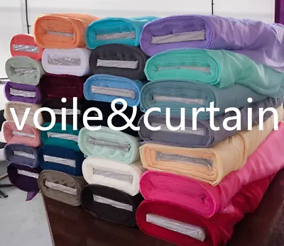 Buy Voile Fabric Whole Roll 26 Colors 150cm (60 ) Wide Super Quality Wedding Drapes • 85£