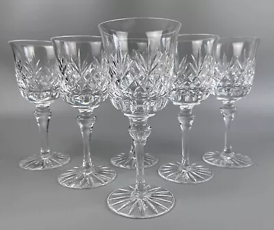 Buy 6 Cut Crystal Wine Glasses. Footed. Quality Vintage Set. 150ml / 6.26  • 45.99£